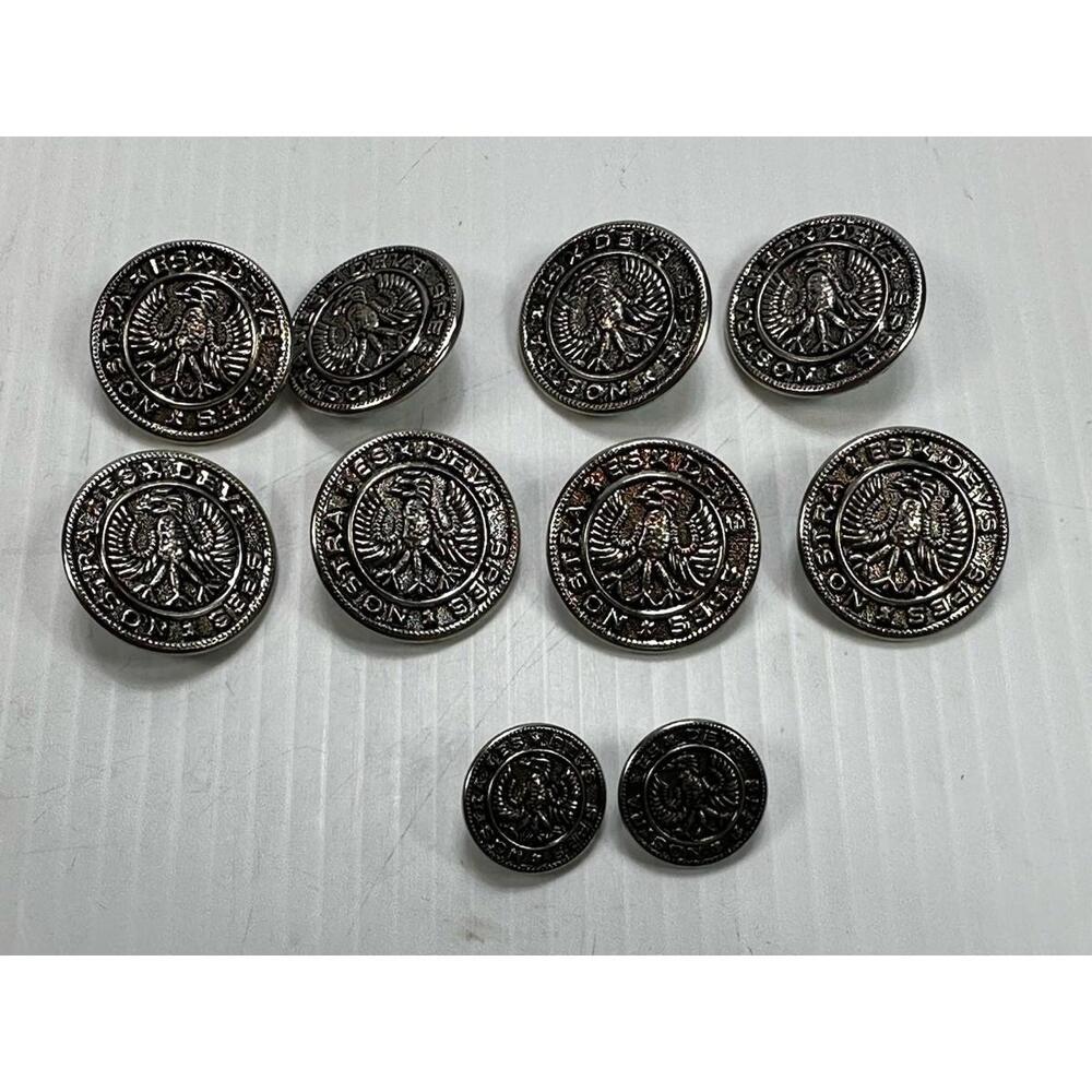 Vintage Hessian Soldier ES‎ DEVS SPES Nostra Teutonic Eagle Military Button 3/4”